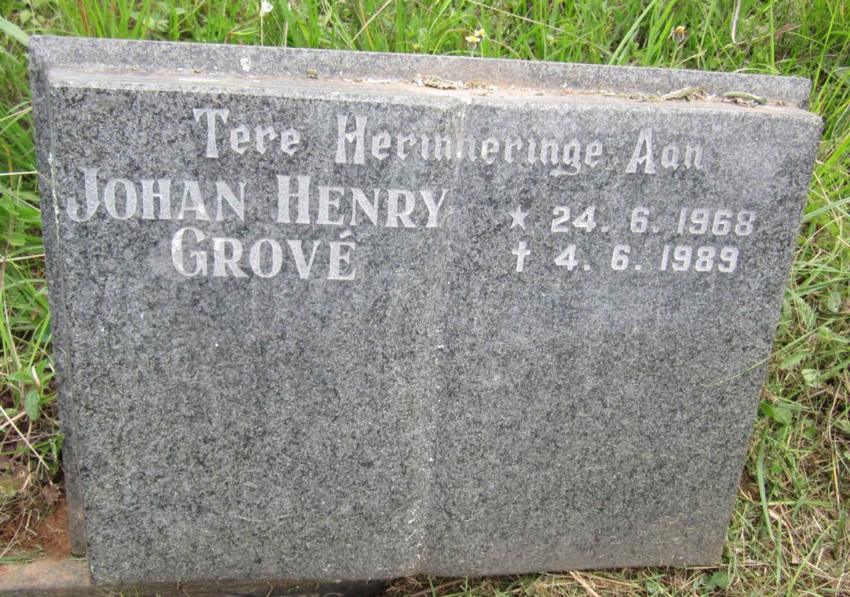 GROVE Johan Henry 1968-1989