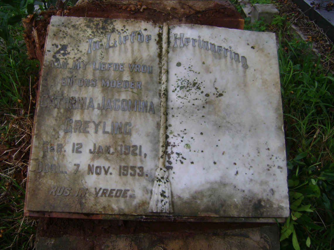 GREYLING Catharina Jacomina 1921-1953