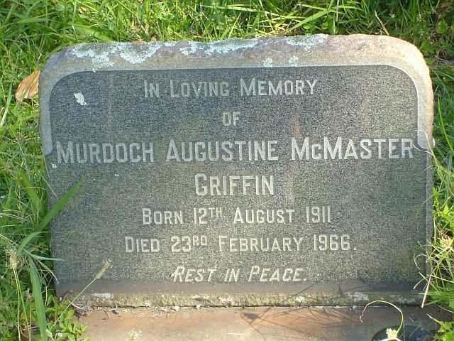 GRIFFIN Murdoch Augustine McMaster 1911-1966