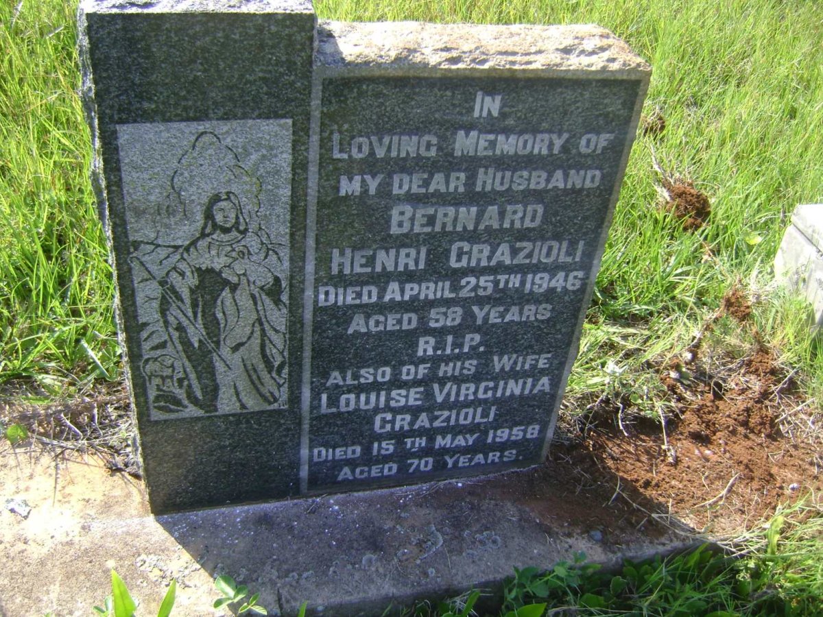 GRAZIOLI Bernard Henri -1946 &amp; Louise Virginia -1958