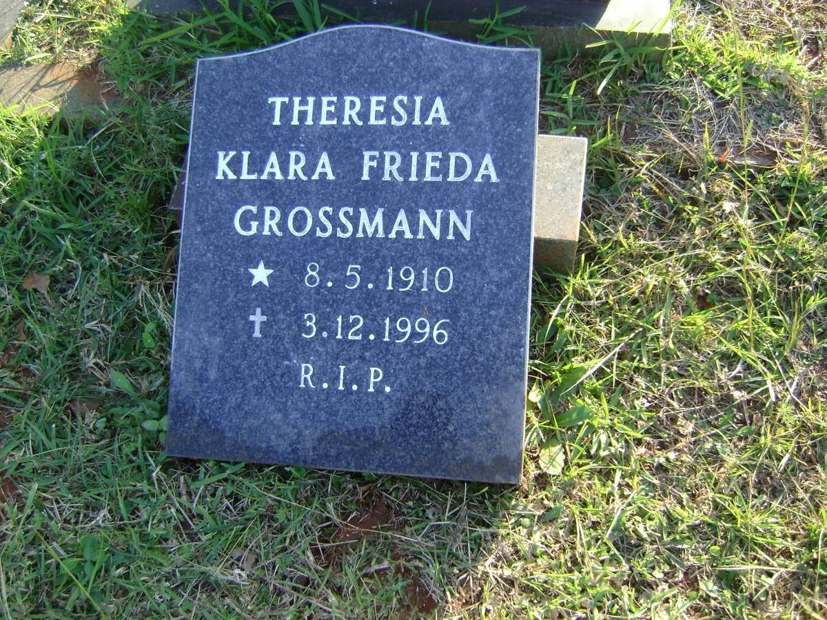 GROSSMANN Theresia Klara Frieda 1910-1996