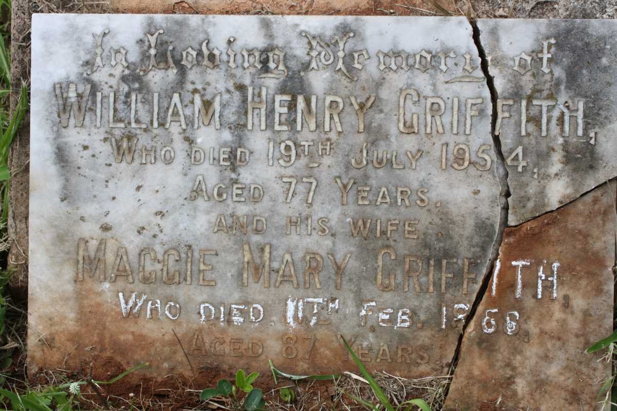 GRIFFITH William Henry -1954 &amp; Maggie Mary -1968
