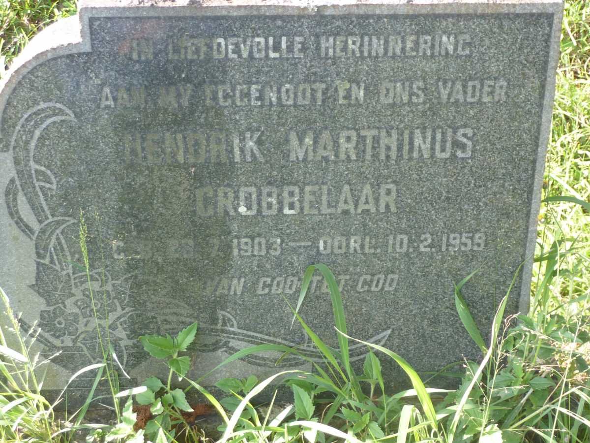 GROBBELAAR Hendrik Marthinus 1903-1959