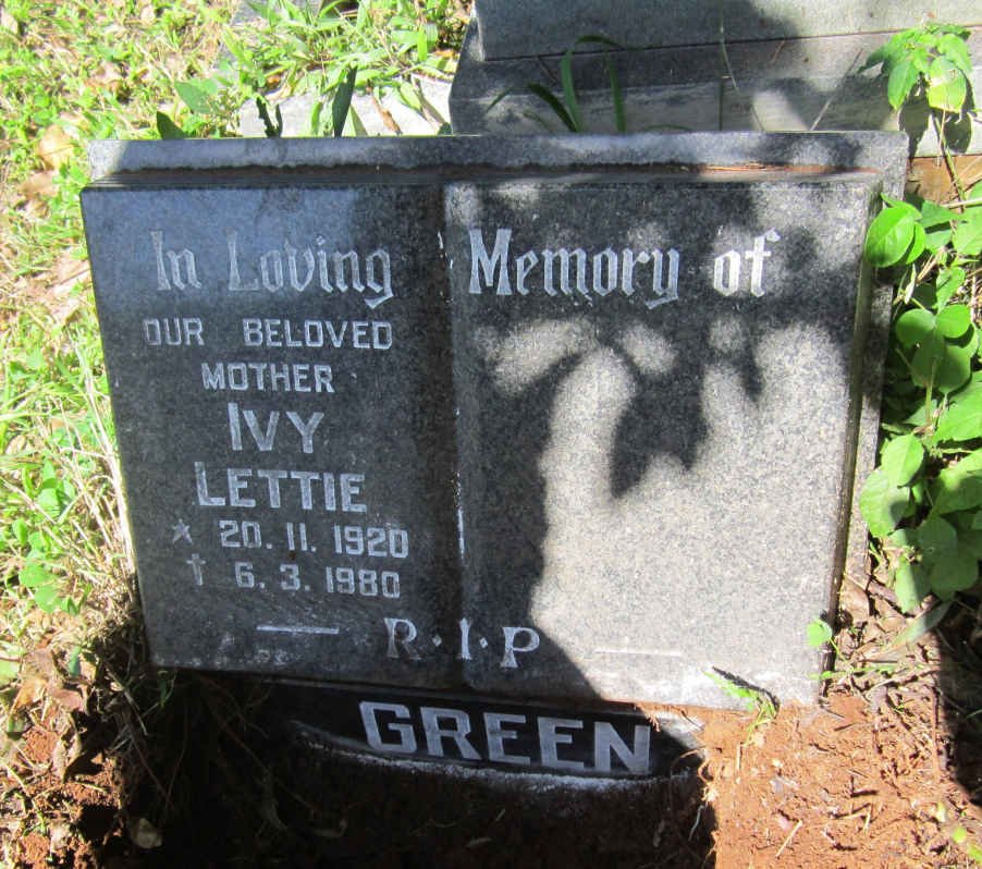 GREEN Ivy Lettie 1920-1980