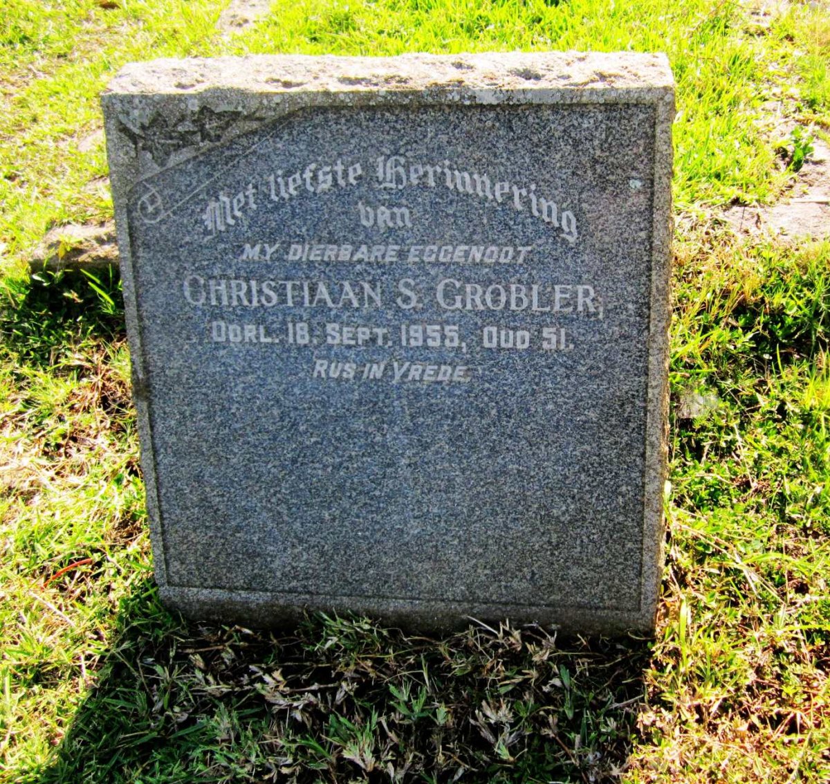 GROBLER Christiaan S. -1955