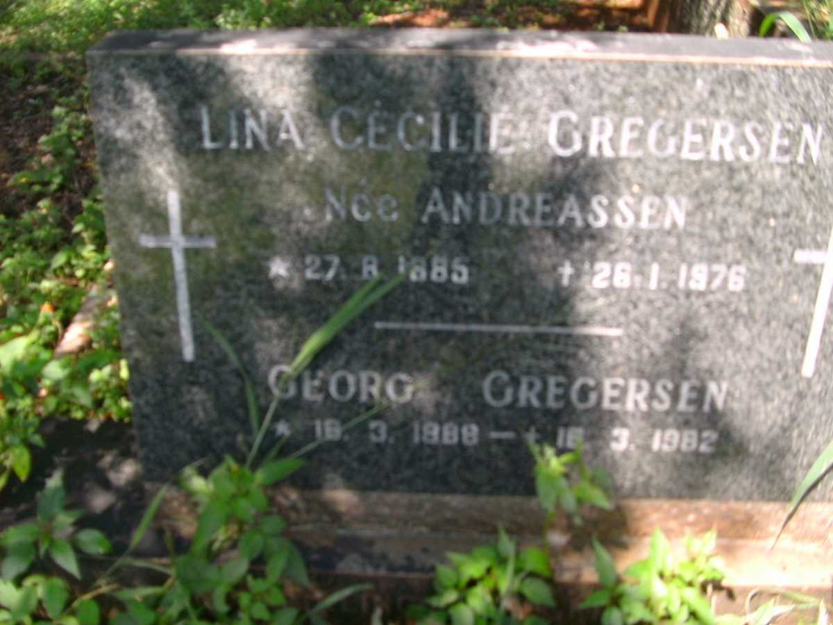 GREGERSEN Georg 1888-1982 &amp; Lina Cecilie ANDREASSEN 1885-1976
