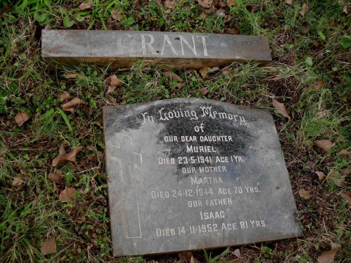 GRANT Isaac -1952 &amp; Martha -1944 :: GRANT Muriel -1941