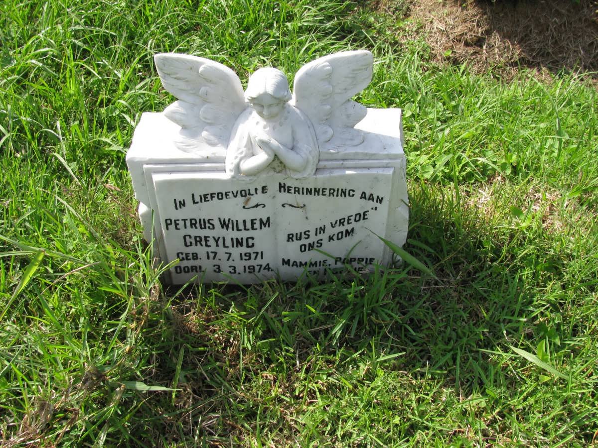 GREYLING Petrus Willem 1971-1974