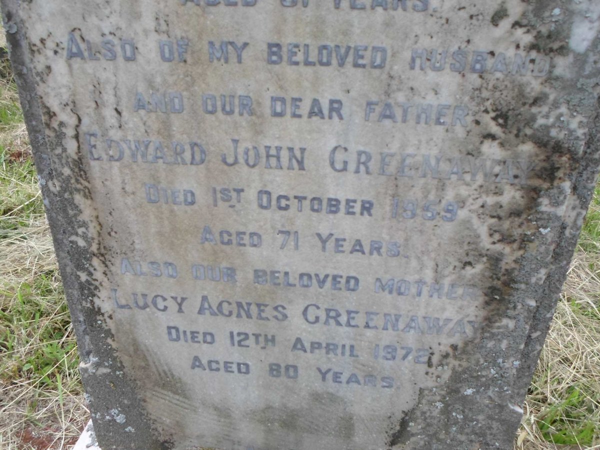 GREENAWAY Edward John -1959 &amp; Lucy Agnes -1972 :: GREENAWAY Mary Margaret -1944