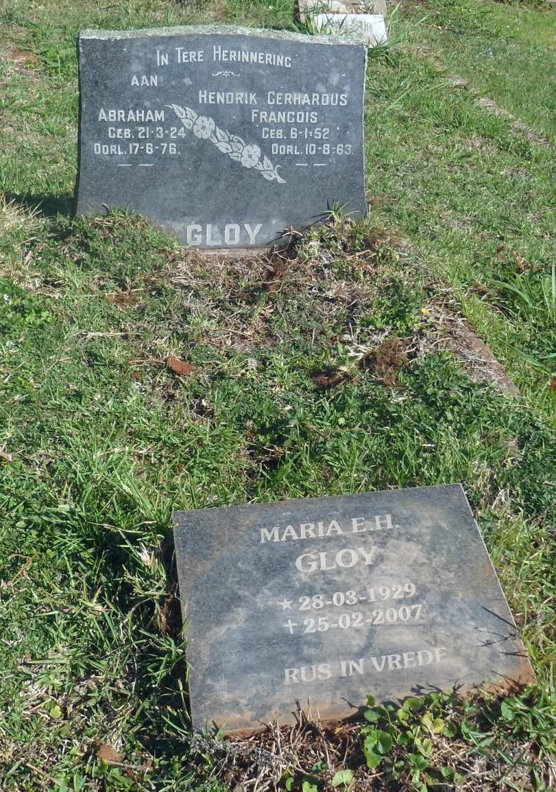GLOY Abraham 1924-1976 &amp; Maria E.H. 1929-2007 :: GLOY Hendrik Gerhardus Francois 1952-1963