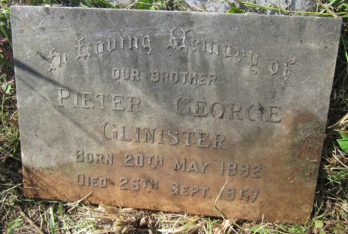 GLINISTER Pieter George 1892-1957