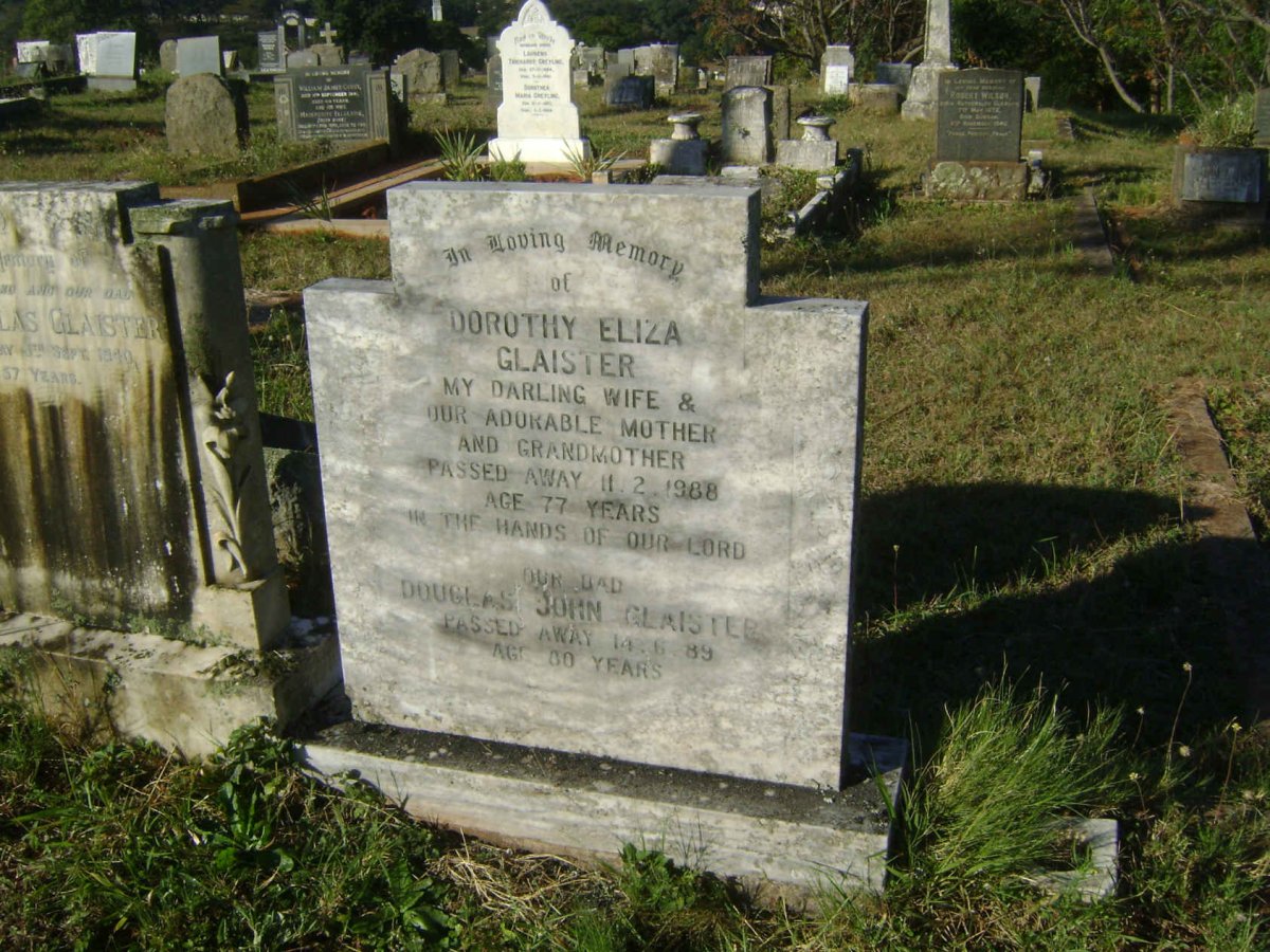 GLAISTER Douglas John -1989 &amp; Dorothy Eliza -1988