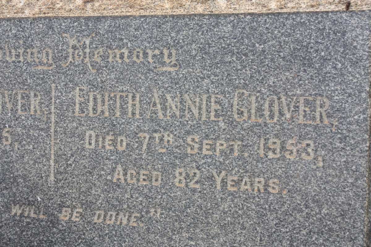 GLOVER William James -1915 &amp; Edith Annie -1953 :: GLOVER Percival David Frank -1958