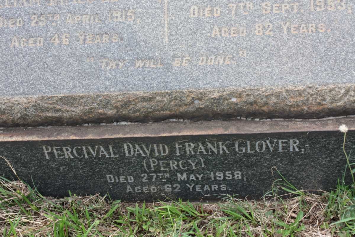 GLOVER William James -1915 &amp; Edith Annie -1953 :: GLOVER Percival David Frank -1958
