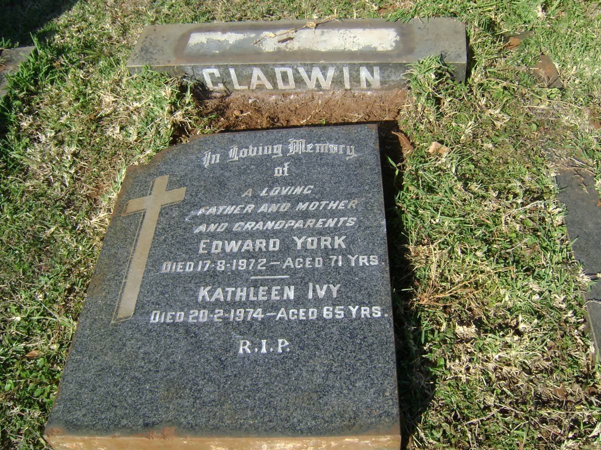 GLADWIN Edward York -1972 &amp; Kathleen Ivy -1974