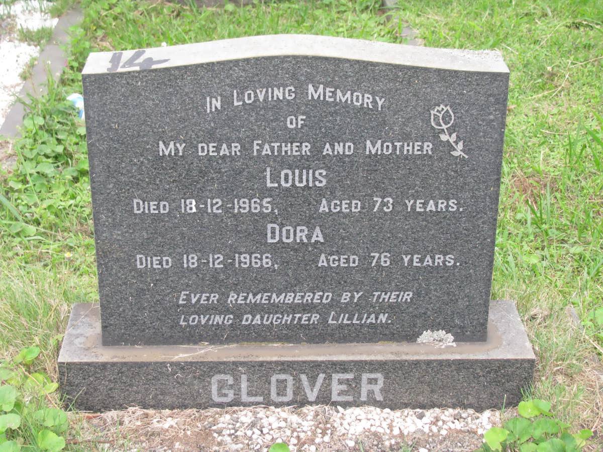 GLOVER Louis -1965 &amp; Dora -1966