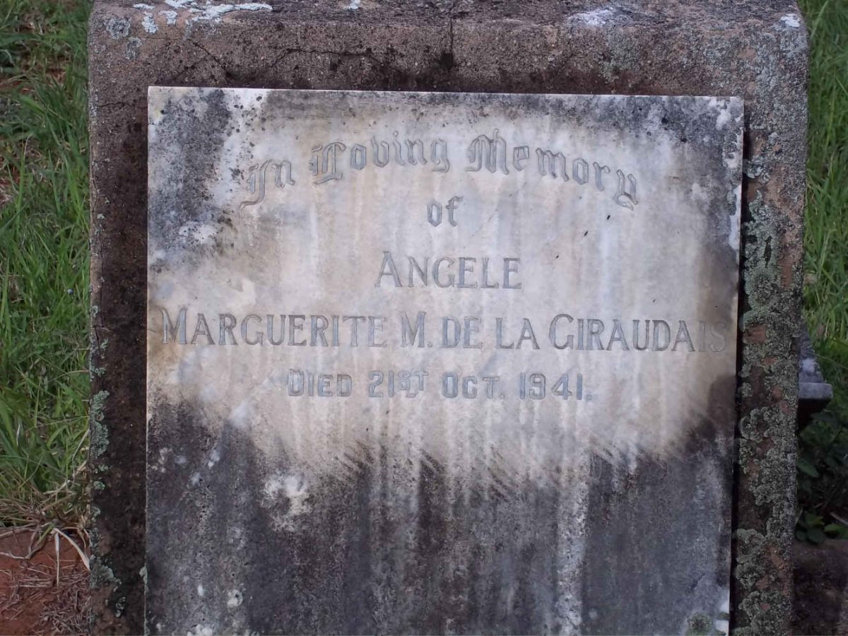 GIRAUDA Angele Marguerite M., de la -1941