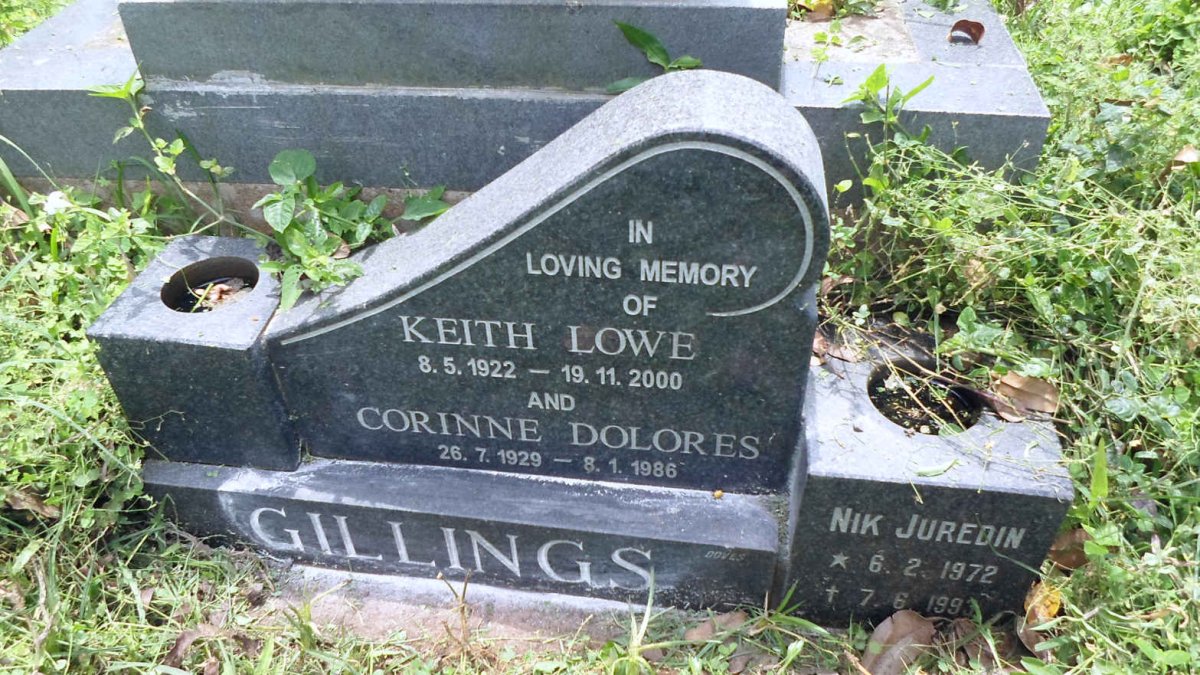 GILLINGS Keith Lowe 1922-2000 &amp; Corinne Dolores 1929-1986 :: GILLINGS Nik Juredin 1972-1993