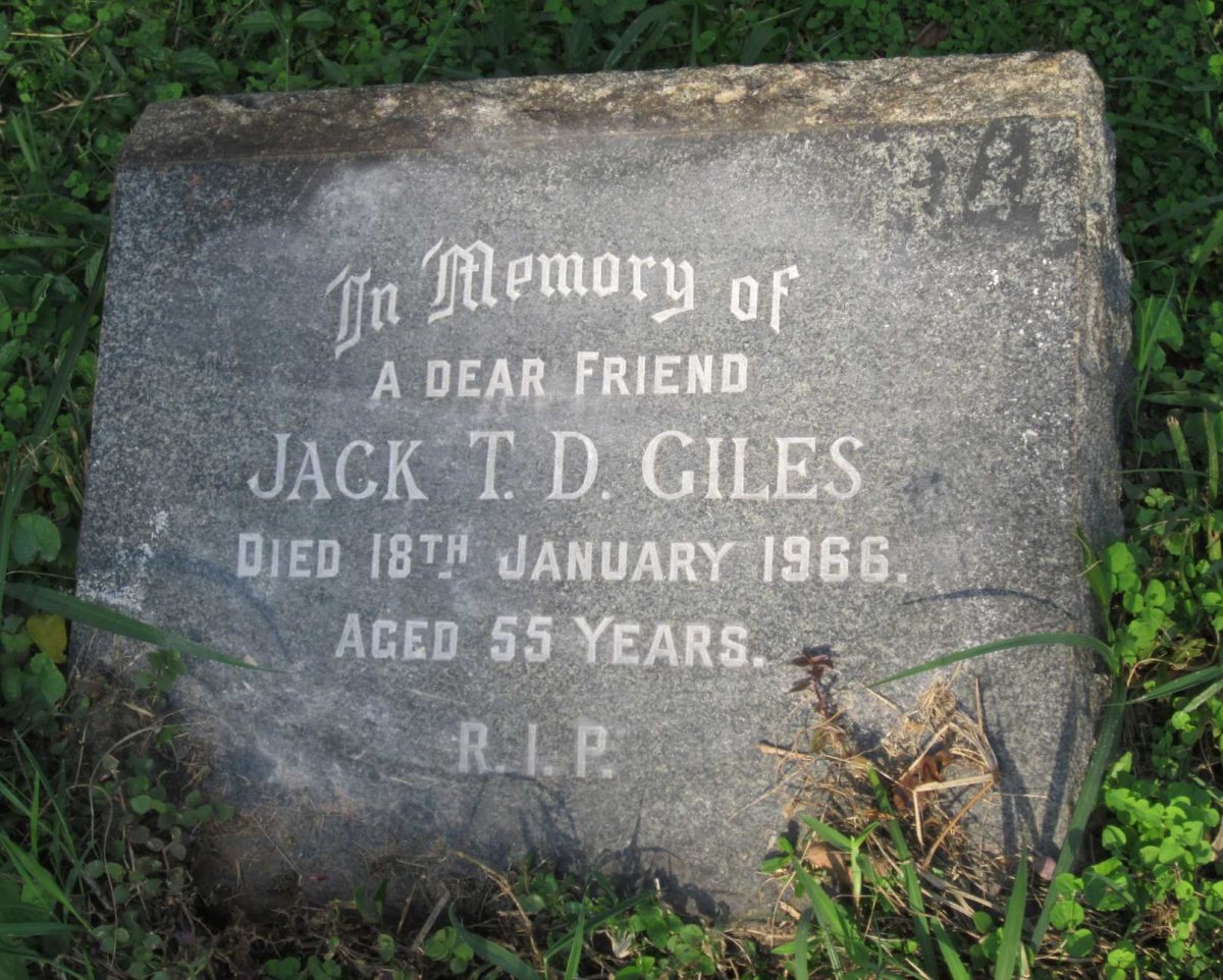 GILES Jack Thomas Daley -1966