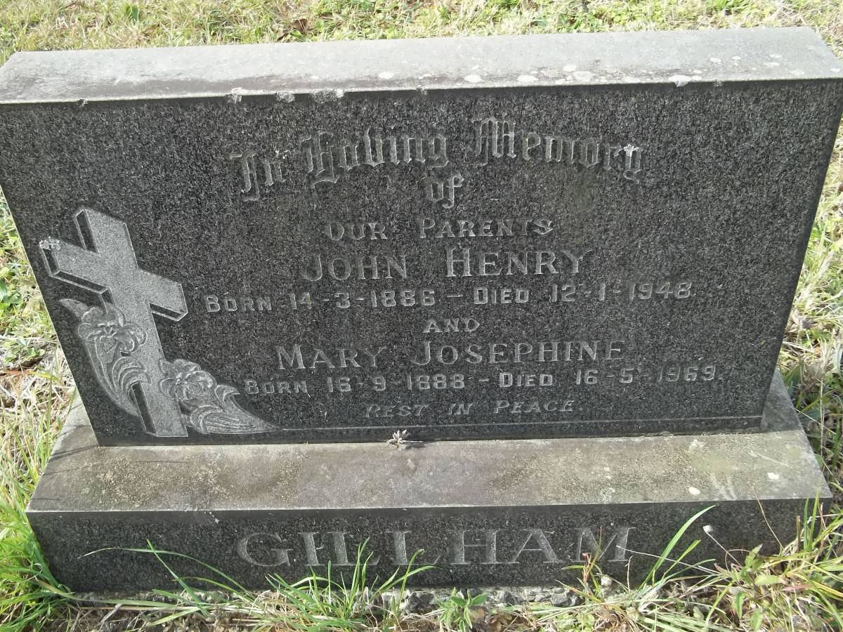 GILLHAM John Henry 1886-1948 &amp; Mary Josephine 1888-1969