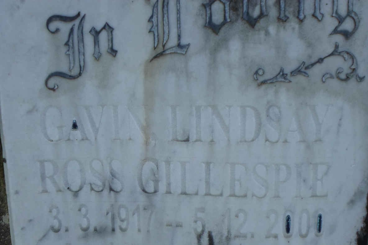 GILLESPIE Gavin Lindsay Ross 1917-2000