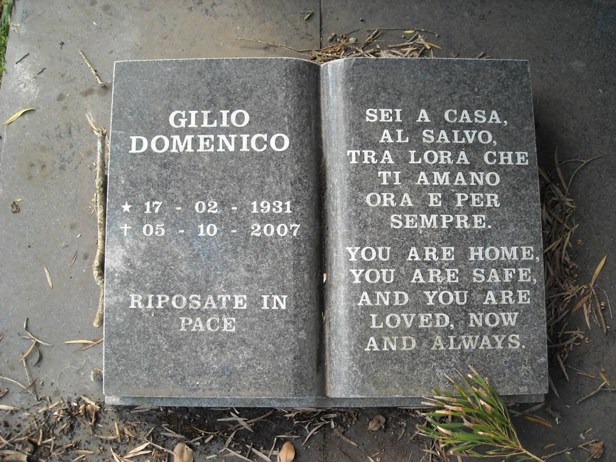GILIO Antonio 1903-1952 &amp; Anna Maria 1906-1983 :: GILIO Domenico 1931-2007