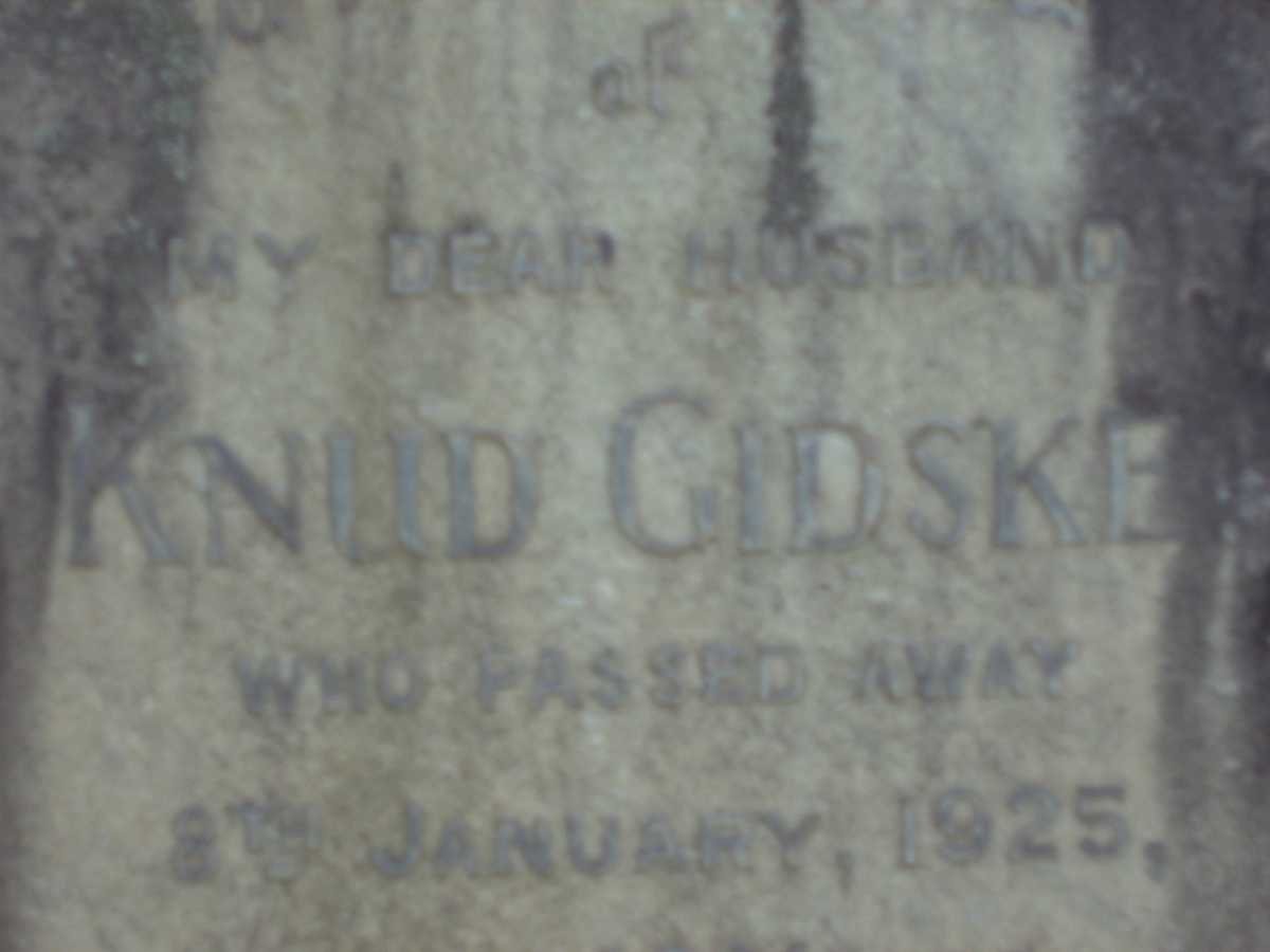 GIDSKE Knud -1925 &amp; Olive S. -1966