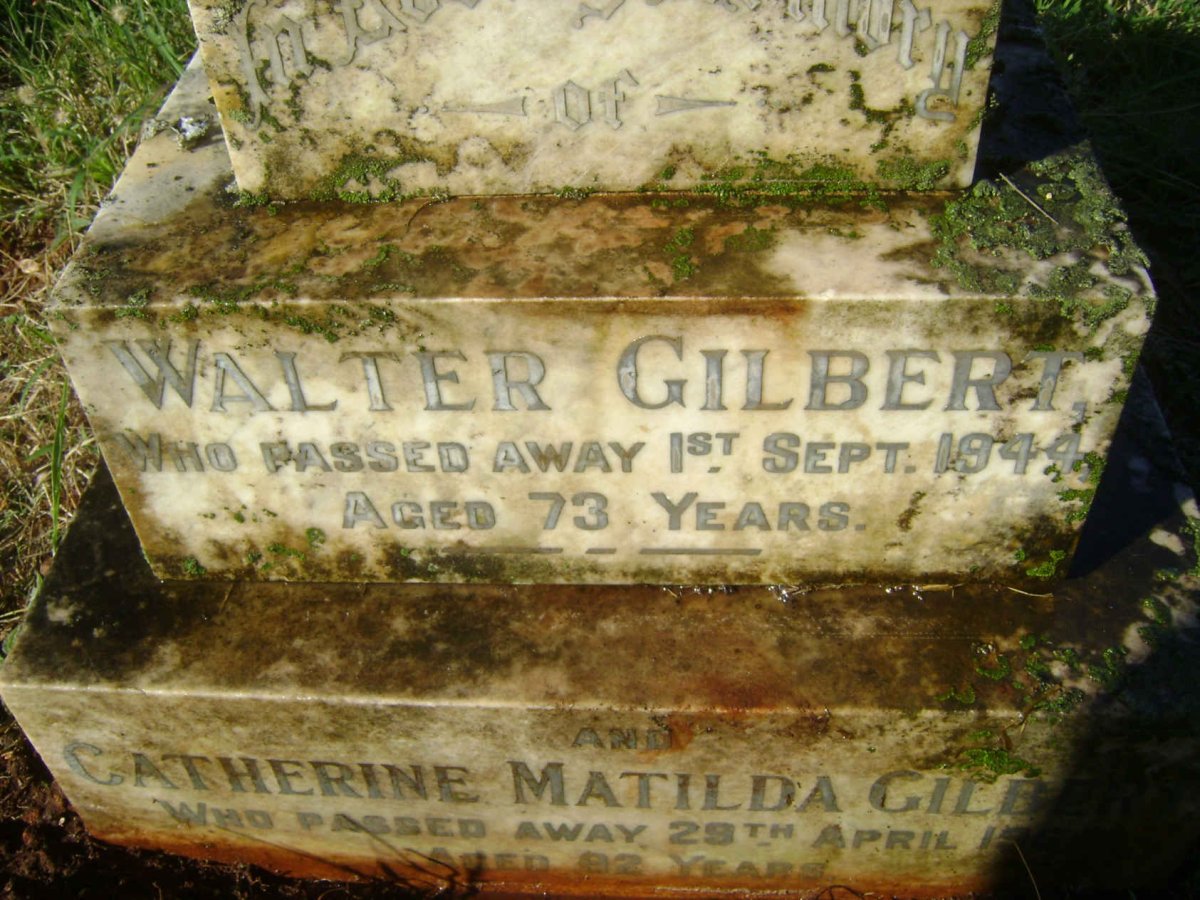 GILBERT Walter -1944 &amp; Catherine Matilda -1965
