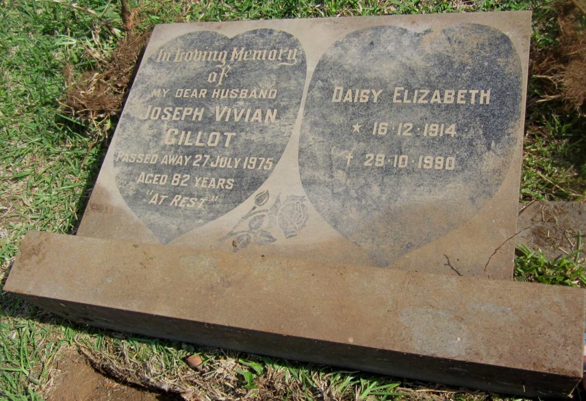 GILLOT Joseph Vivian -1975 &amp; Daisy Elizabeth 1914-1990