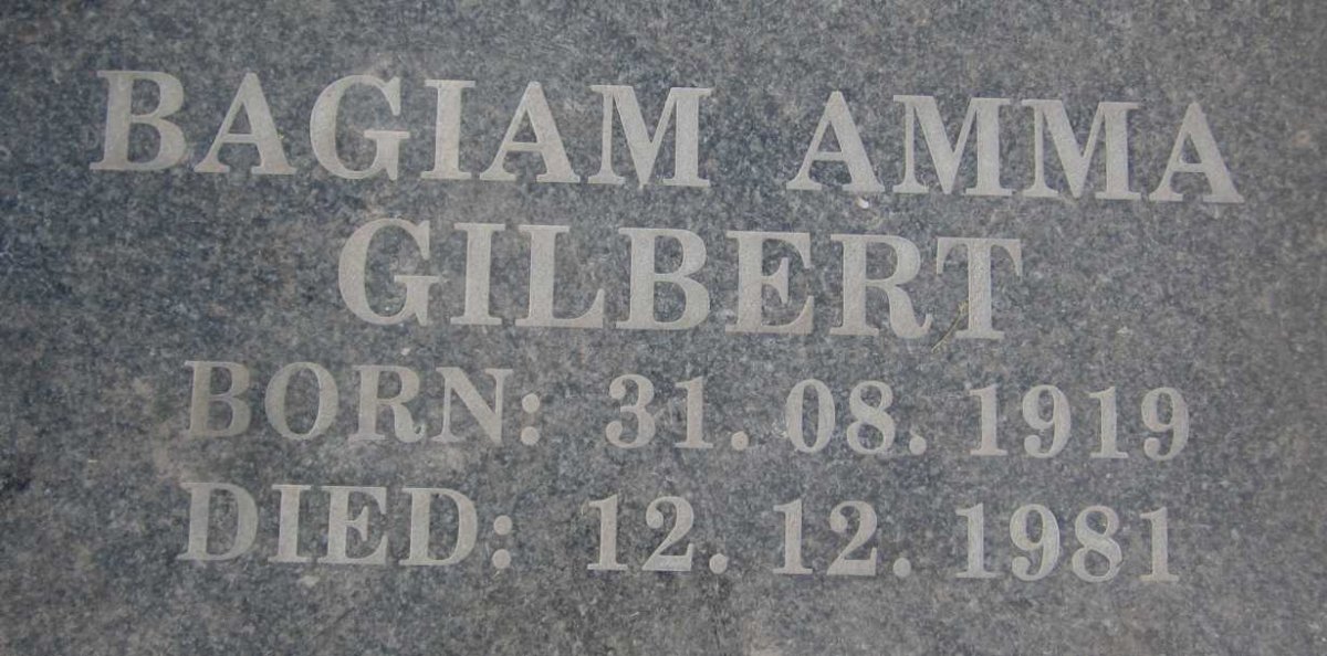 GILBERT Bagiam Amma 1919-1981