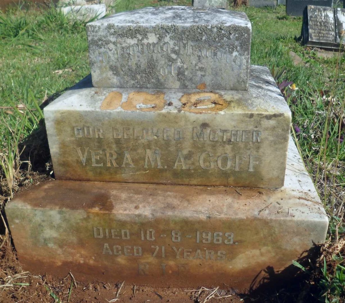 GOFF Vera M.A. -1963