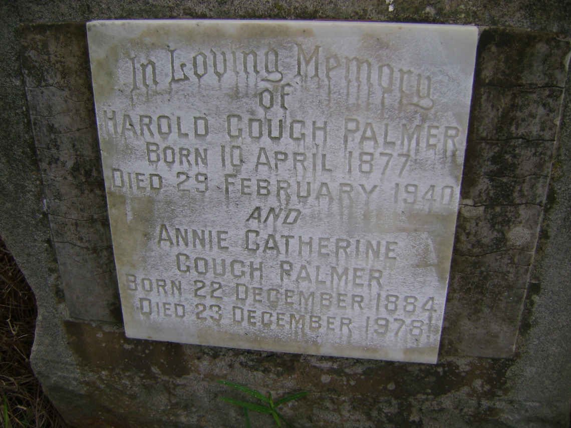 GOUGH PALMER Harold 1877-1940 &amp; Annie Catherine 1884-1978