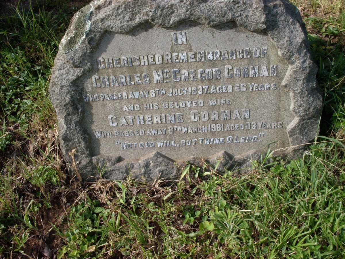 GORMAN Charles McGregor -1937 &amp; Catherine -1961