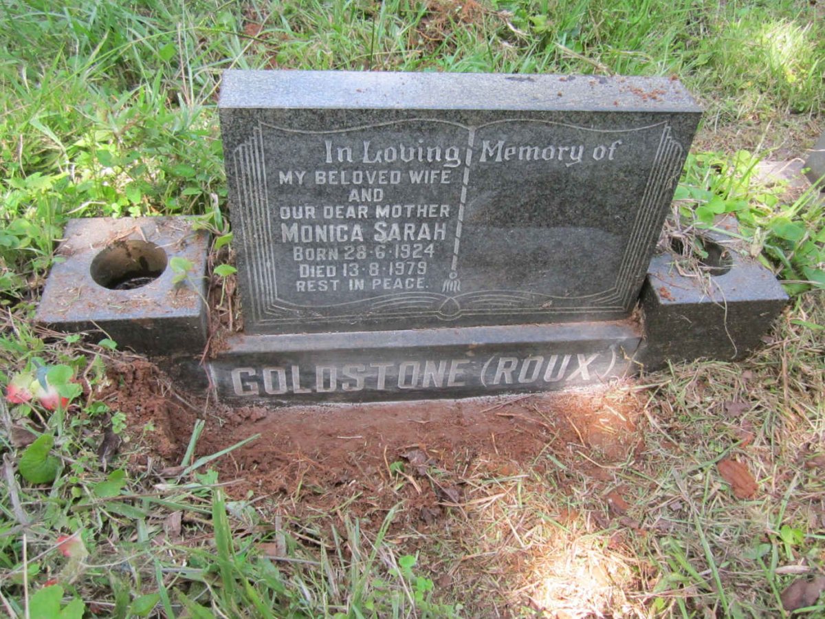 GOLDSTONE Monica Sarah nee ROUX 1924-1979