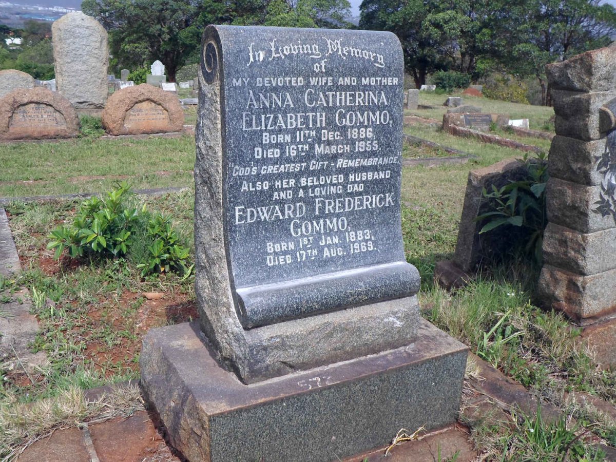 GOMMO Edward Frederick 1883-1969 &amp; Anna Catherina Elizabeth 1886-1955
