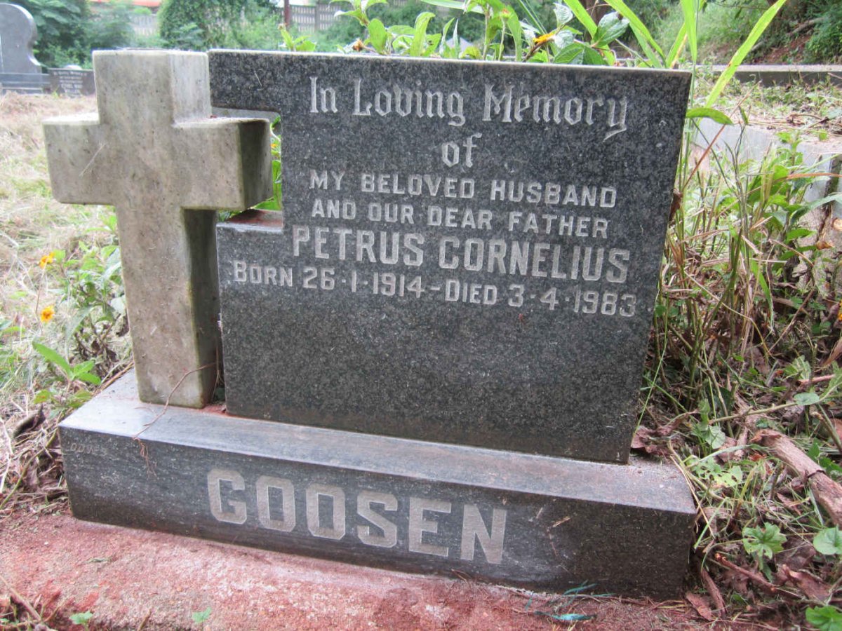 GOOSEN Petrus Cornelius 1914-1983