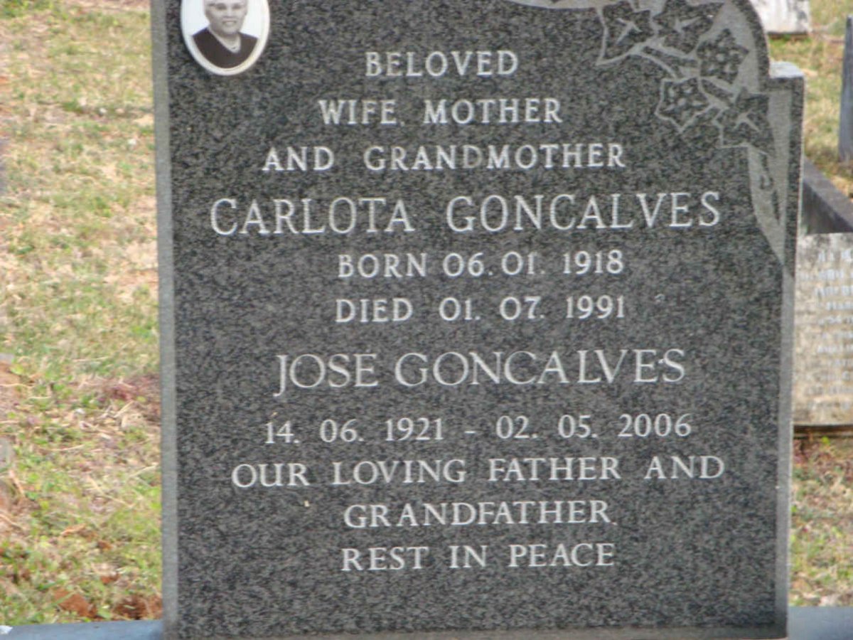 GONCALVES Jose 1921-2006 &amp; Carlota 1918-1991