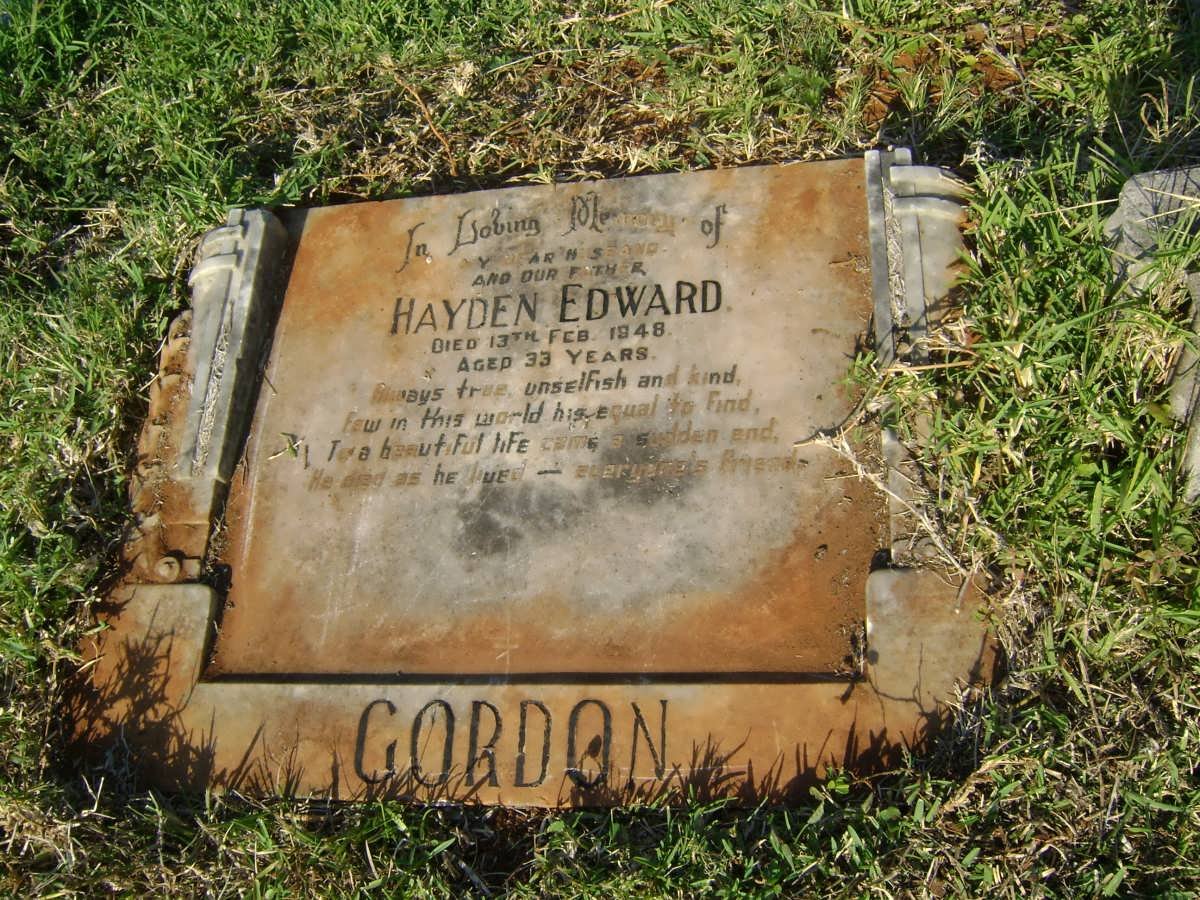 GORDON Hayden Edward -1948