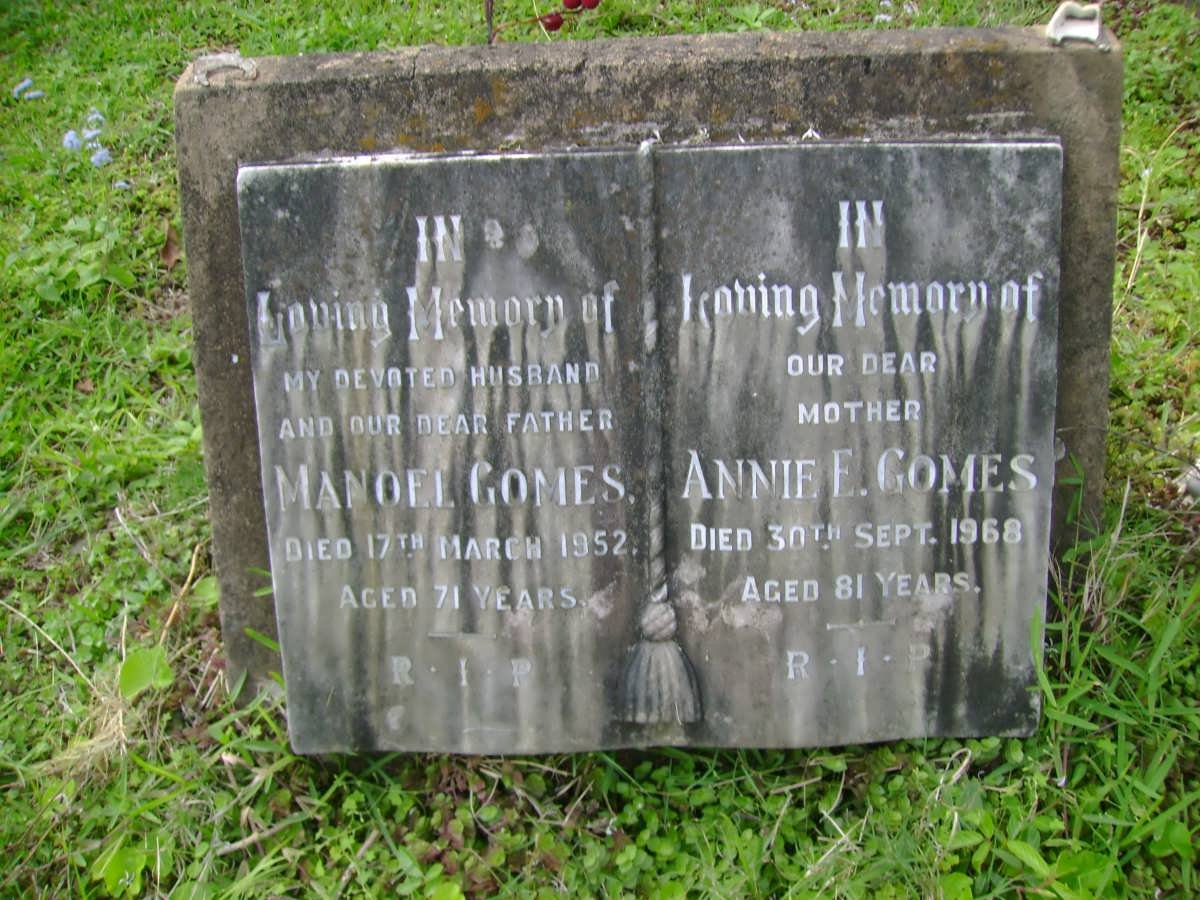 GOMES Manoel -1953 &amp; Annie E. -1968