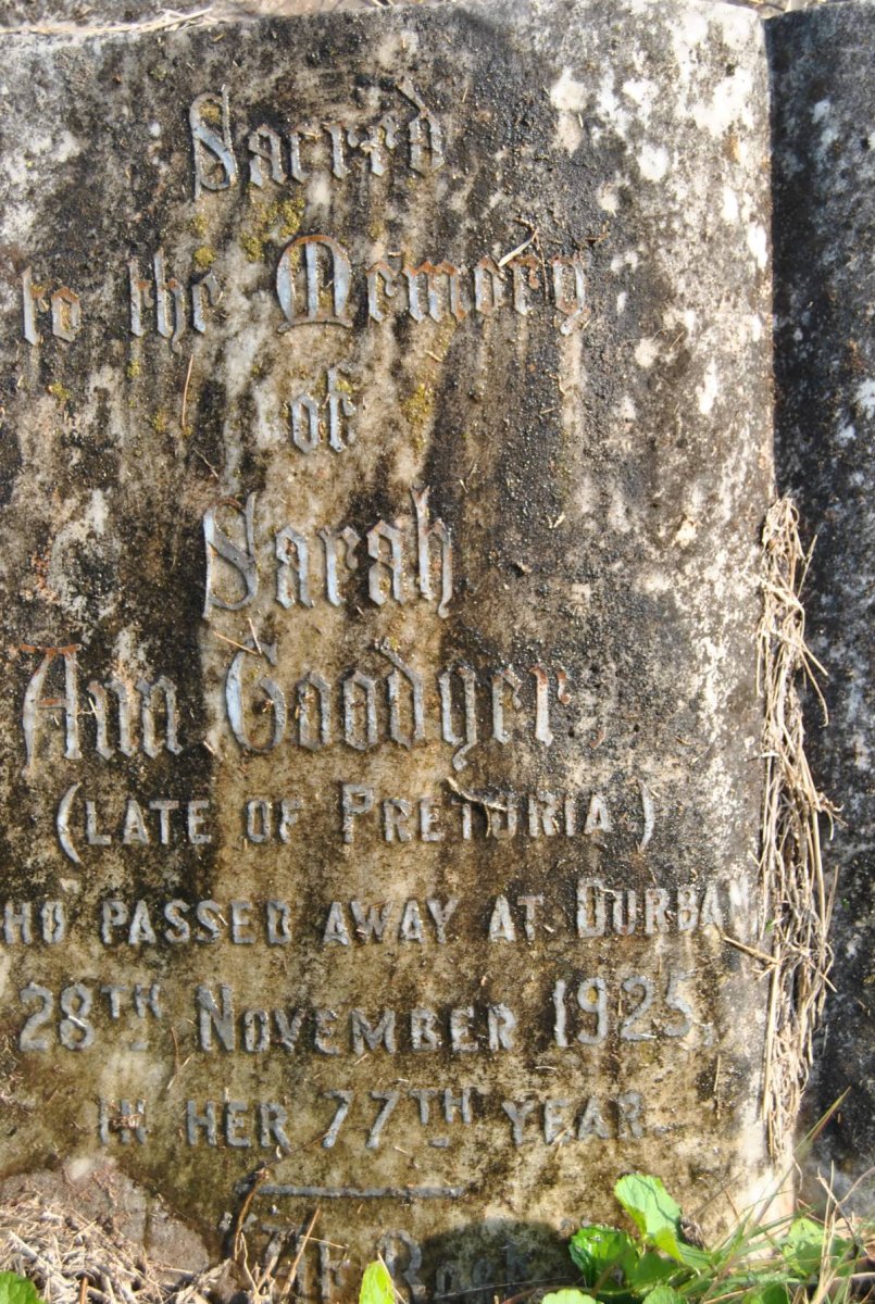 GOODYER Sarah Ann -1925