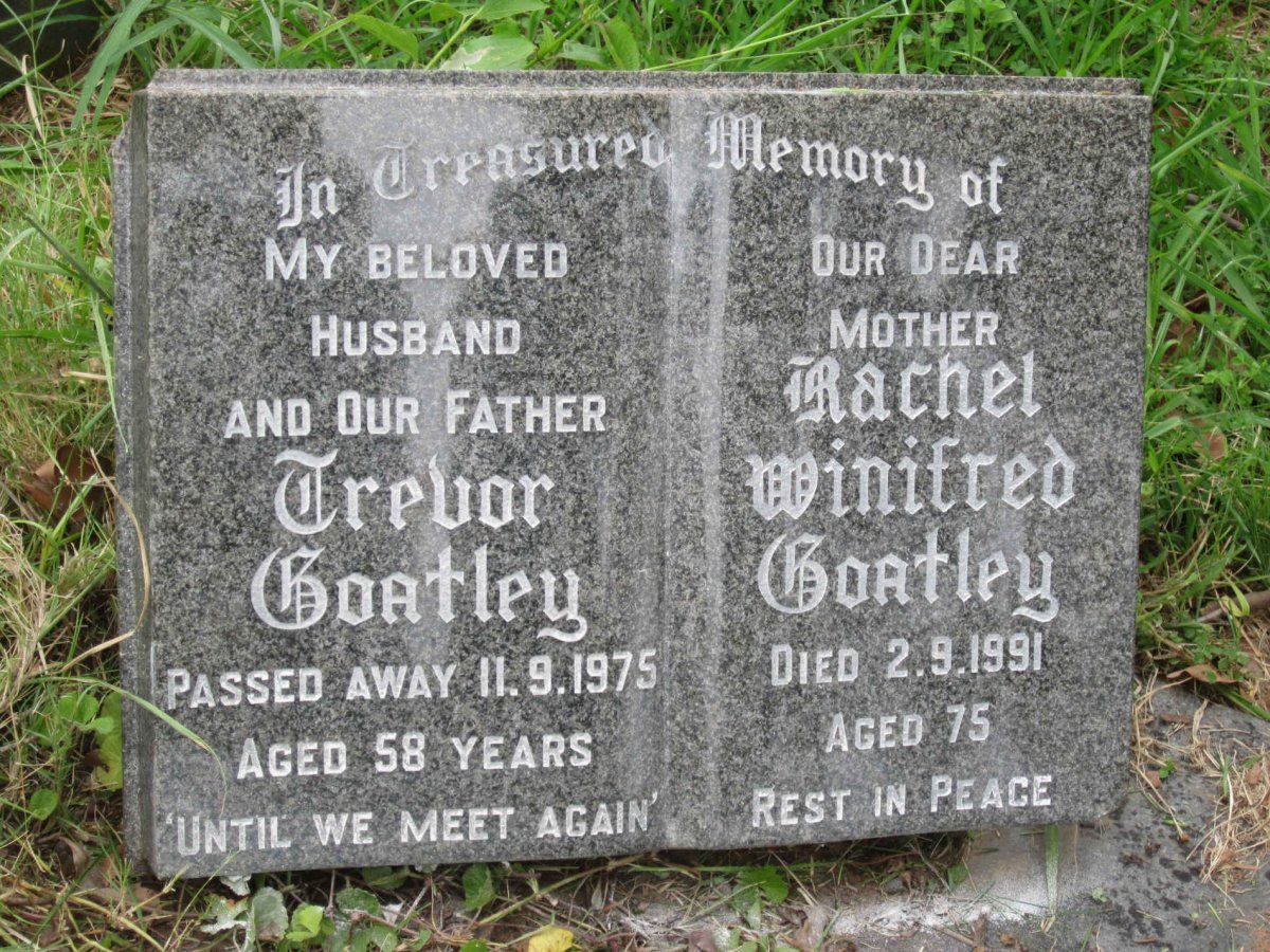 GOATLEY Trevor -1975 &amp; Rachel Winifred -1991