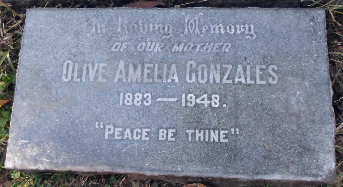 GONZALES Olive Amelia 1883-1948