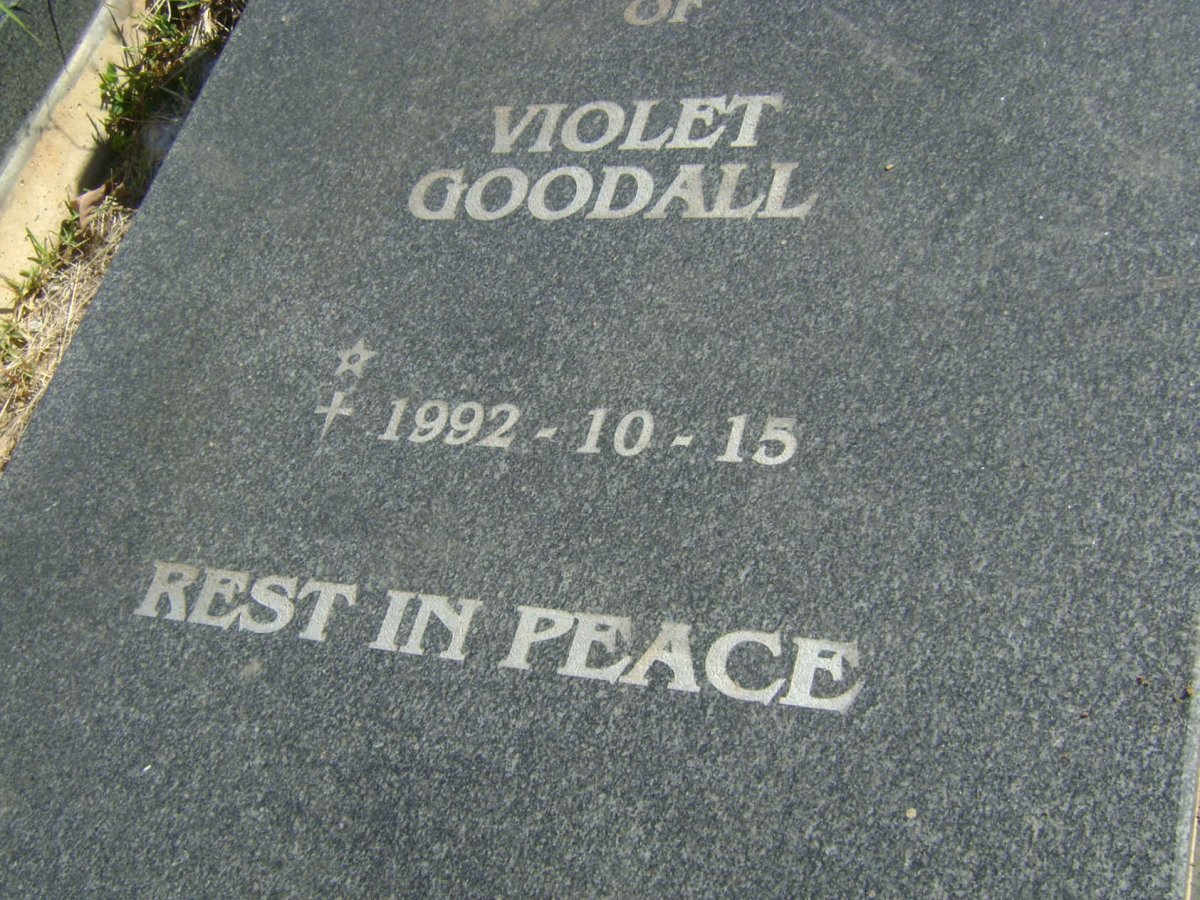 GOODALL Leslie Henry -1945 :: GOODALL Violet -1992