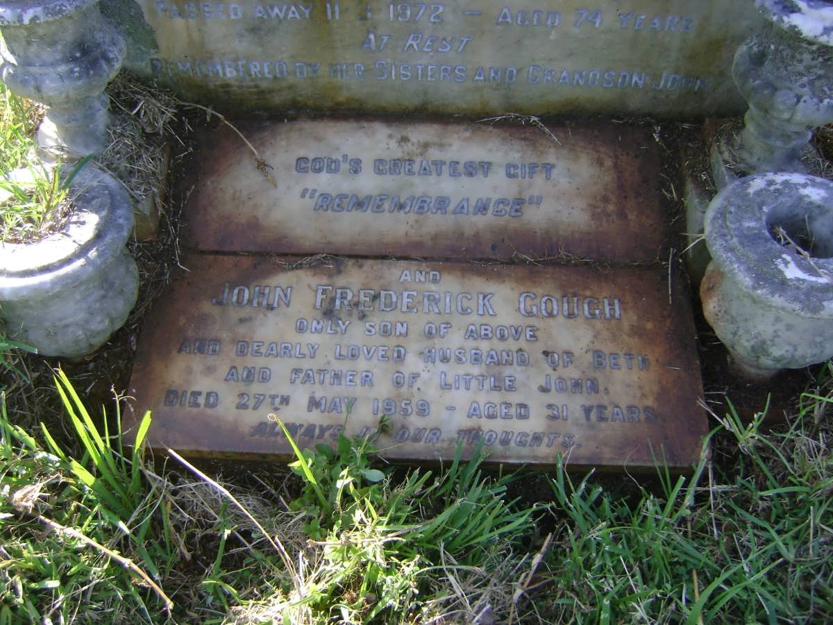 GOUGH John Frederick -1949 &amp; Edith Anne -1972 :: GOUGH John Frederick -1959