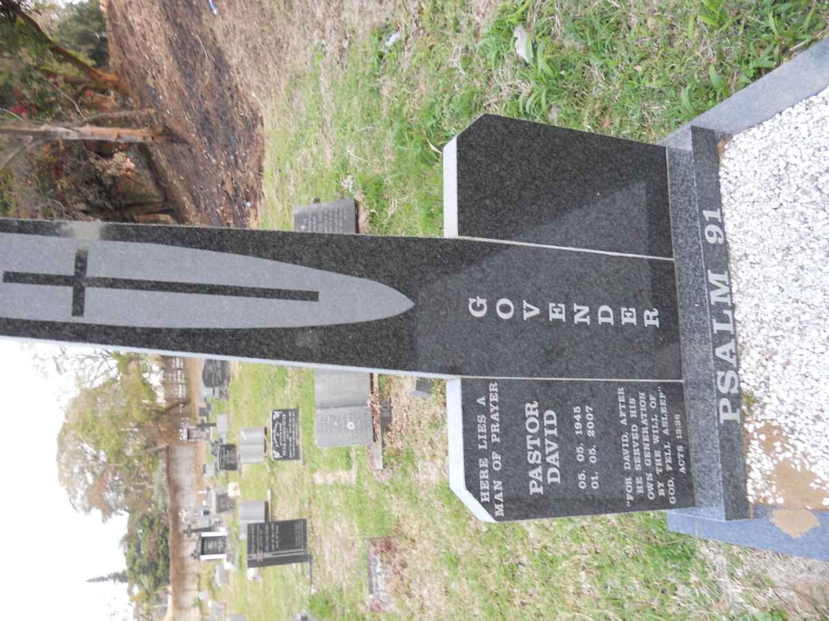 GOVENDER David 1945-2007