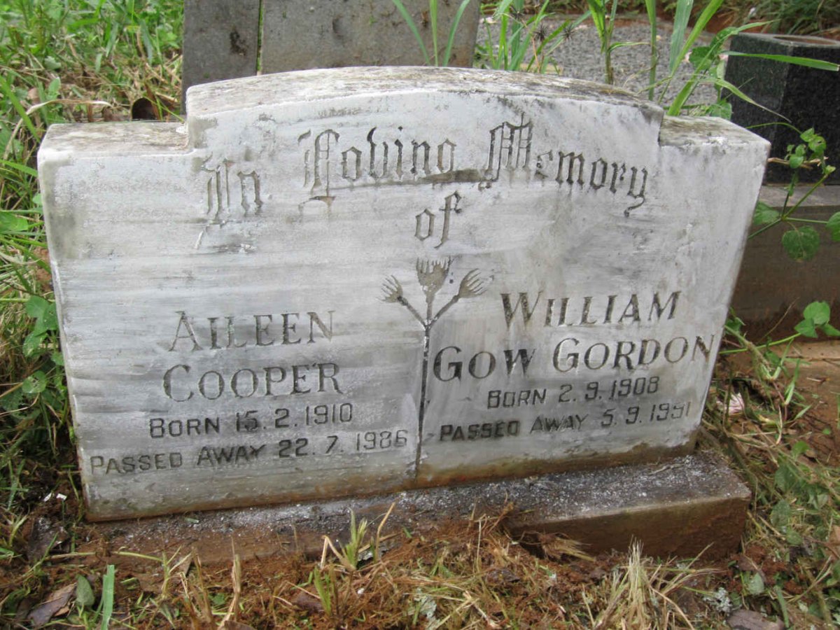 GORDON William Gow 1908-1991 &amp; Aileen COOPER 1910-1986