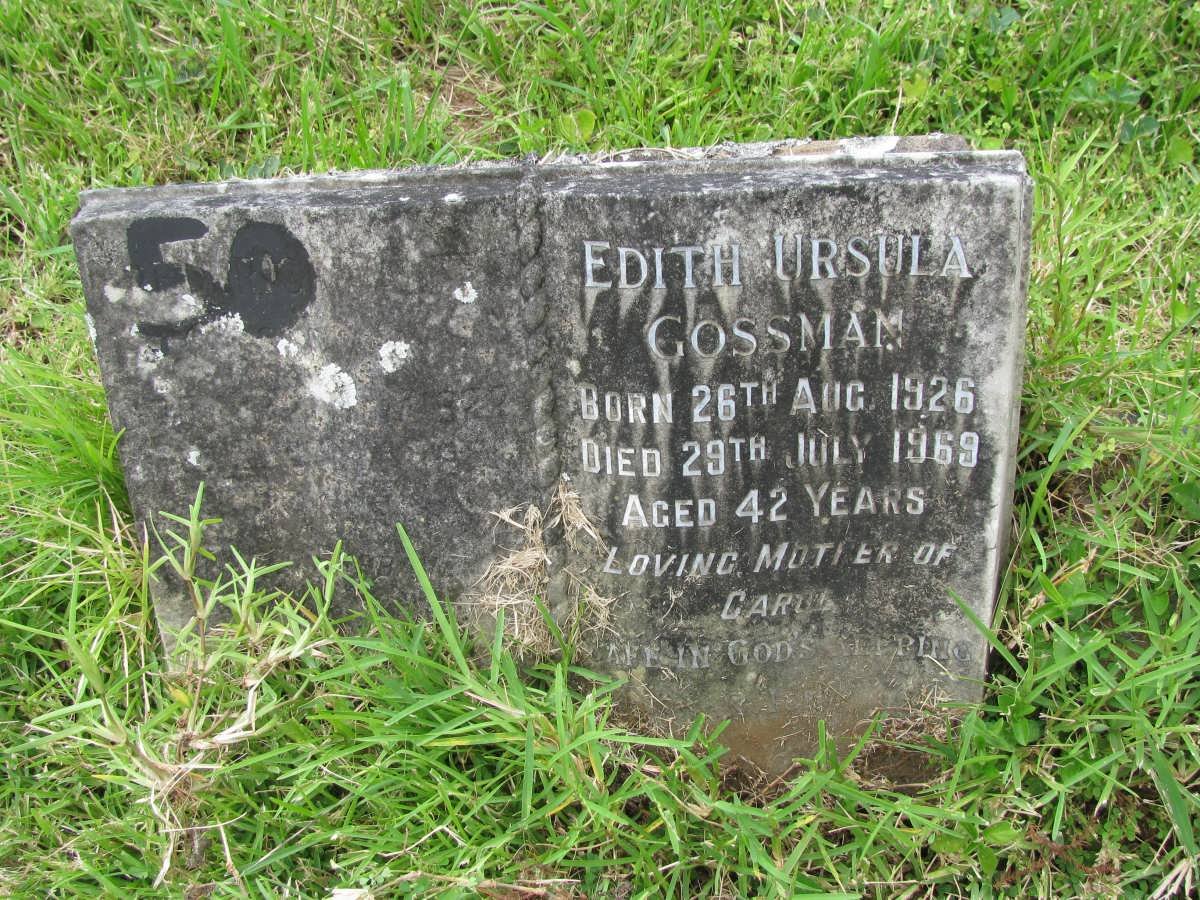 GOSSMAN Edith Ursula 1926-1969