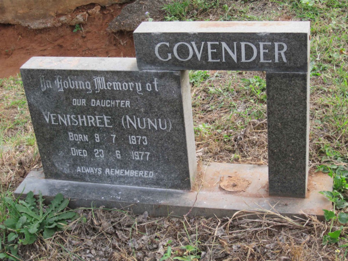 GOVENDER Venishree 1973-1977