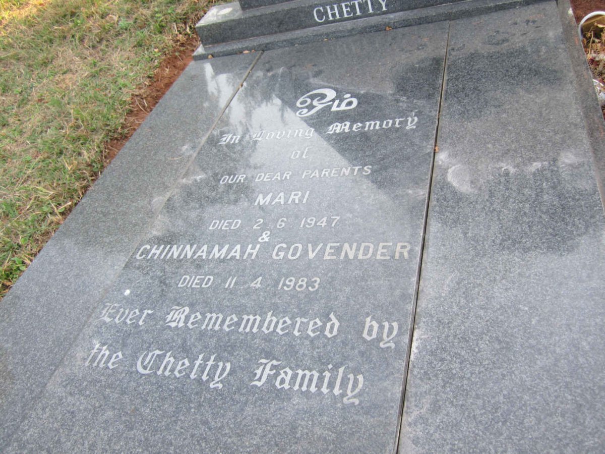 GOVENDER Chinnamah -1983 &amp; Mari -1947