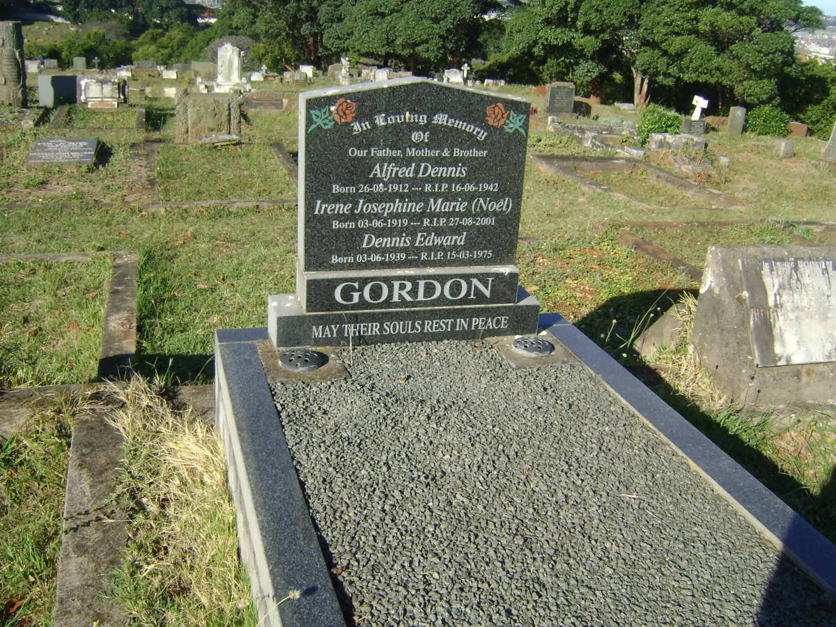 GORDON Alfred Dennis 1912-1942 &amp; Irene Josephine Marie NOEL 1919-2001 :: GORDON Dennis Edward 1939-1975